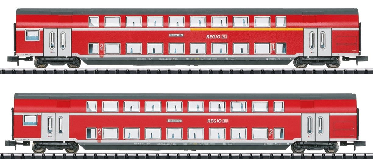 in OVP! aus Startset 11148. 1x Doppelstockwagen der 1./2. Klasse und 1x Doppelstockwagen der 2. Klasse der Deutschen Bahn AG (DB AG).