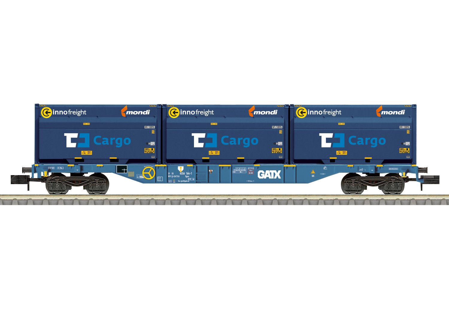 18434 Trix - Containdertragwagen GATX - Spur N
