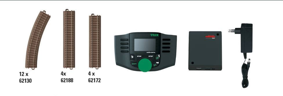 21000 Trix - Digital-Set H0 Mobile Station 2 und TRIX Gleisoval - Spur H0