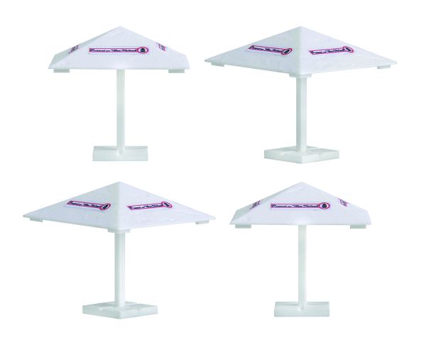 45138 Vollmer - H0 Biergarten-Schirme, 4 St�c - Spur H0