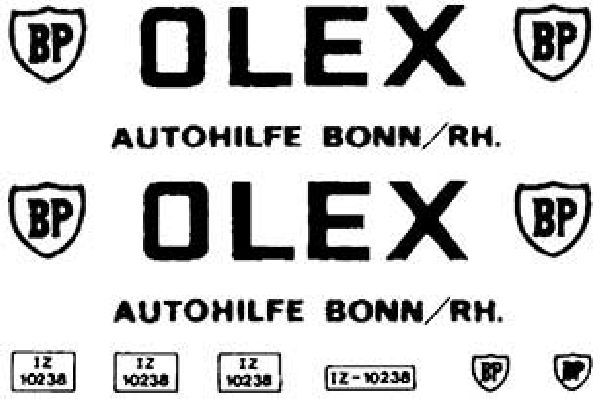 4373 Weinert - Olex Beschriftungssatz - 1:87