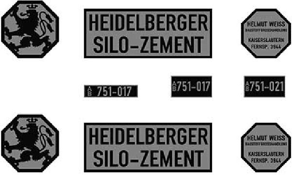 4447 Weinert - Besch.Heidelberger Silo Zemen - 1:87
