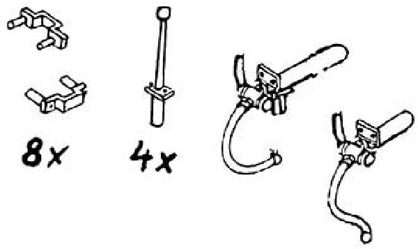 8466 Weinert - Satz Griffe u.Bremsschl�uche - Spur H0