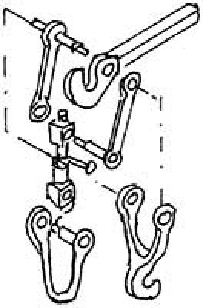 86214 Weinert - Schmalspurdoppelhakenkuppl- B - Spur H0