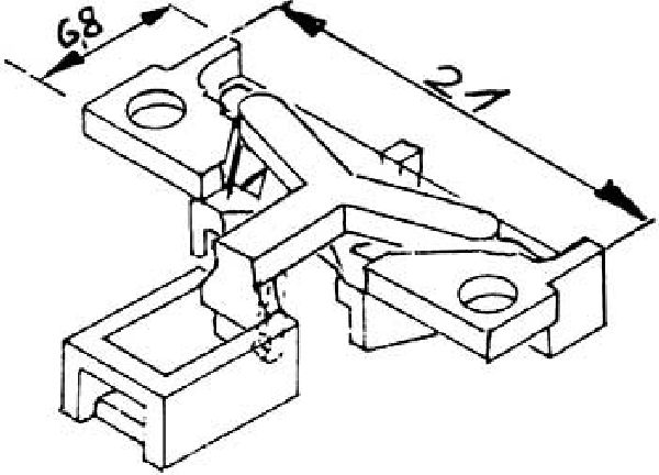 8654 Weinert - Kurzkupplungskulisse m.Fed.2S - Spur H0