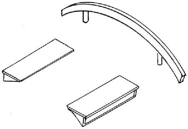 8807 Weinert - Dachl�fter + Dachwindabweiser - Spur H0