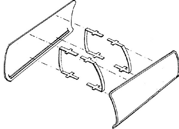 8910 Weinert - Windleitbleche BR 23     1Paa - Spur H0