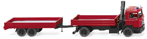 060130 Wiking - Feuerwehr - Pritschenh�ngerzu - 1:87