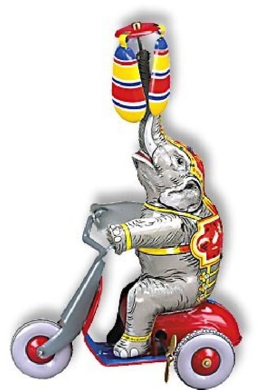 10257 Wilesco - Elefant mit Motorroller - -