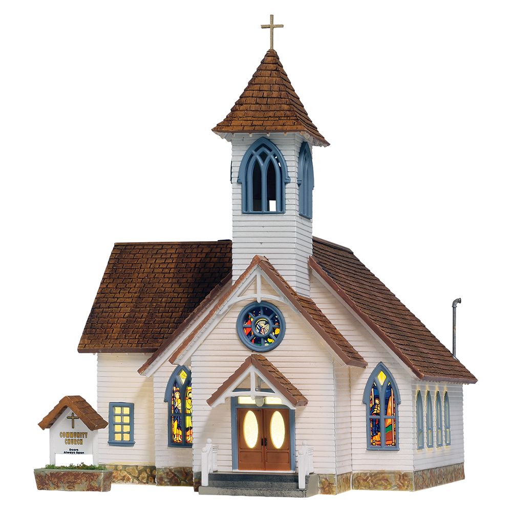 WBR5041 Woodland - H0 Dorfkirche ( mit Beleuchtung ) - allgemein