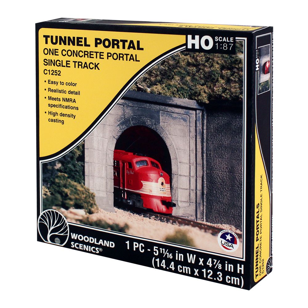 WC1252 Woodland - H0 Tunnelportal eingl., Beton - allgemein