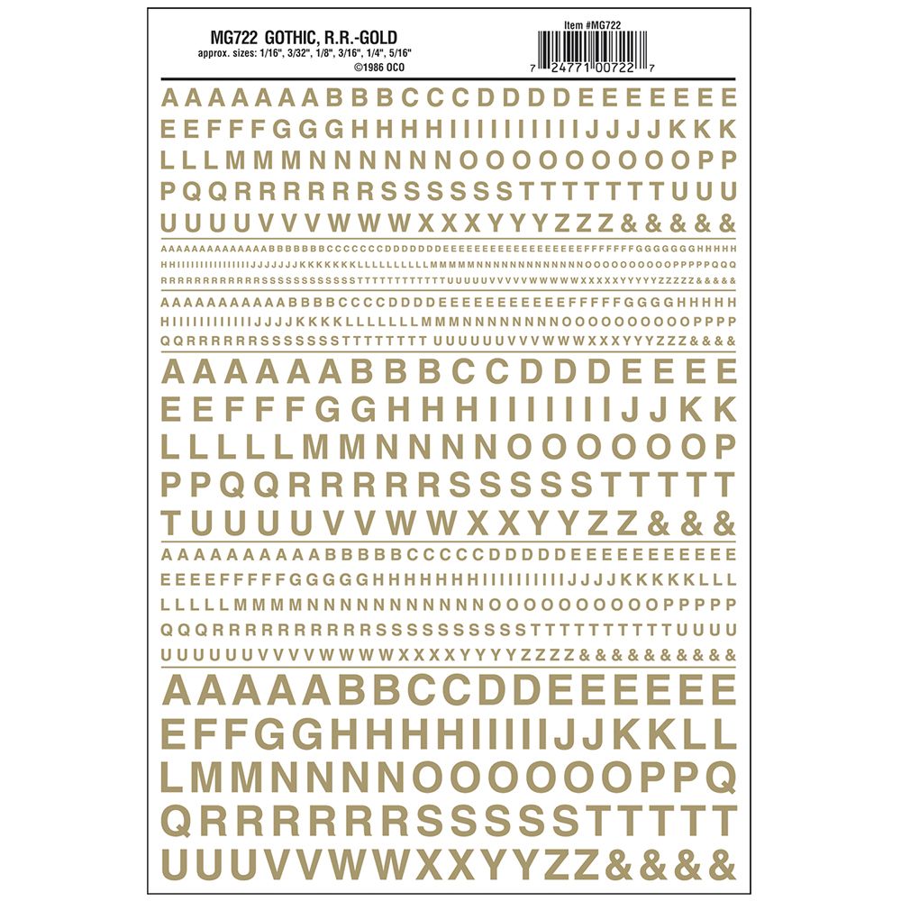 WMG722 Woodland - gotische Buchstaben- gold - allgemein