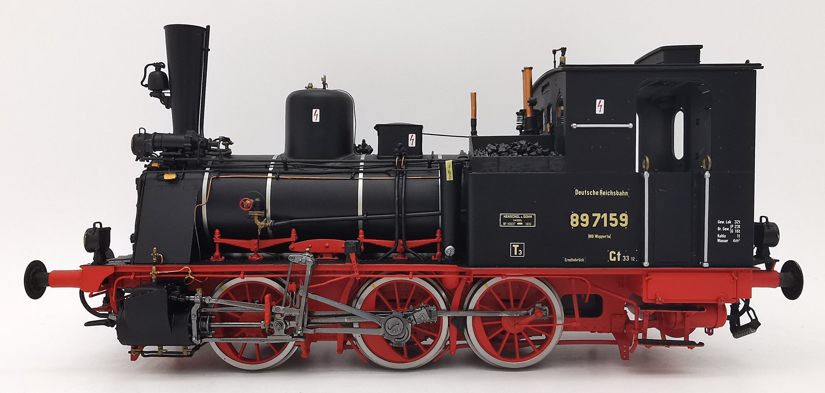 11031 Wunder - Dampflok pr. T3 BR 89 7159 Museum schwarz/rot - Spur 1