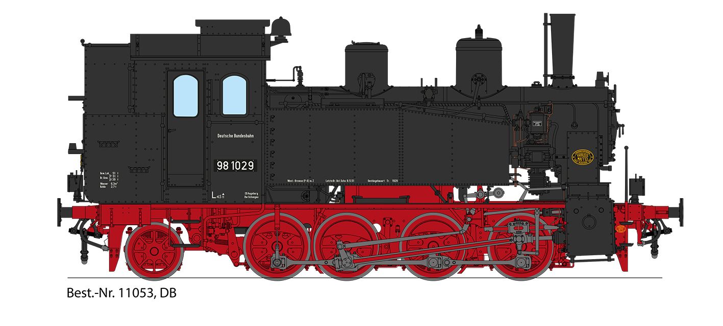 2x DRG-Lampe, runder, kleiner Speisedom, mit großer Glocke vor dem Führerhausdach